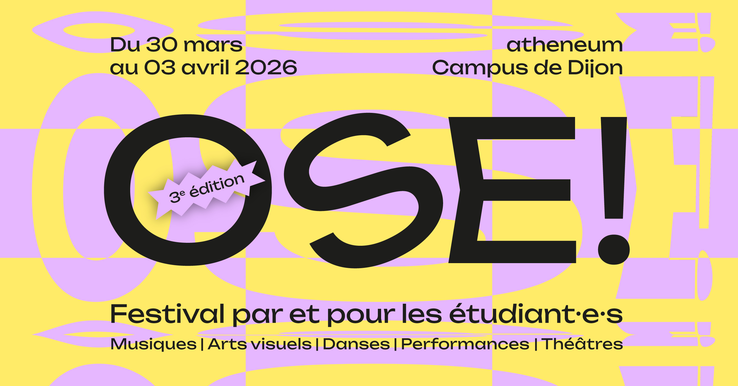Festival OSE! – Lundi 30 mars #Jour1 🗓